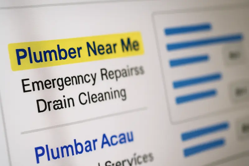 Geo-targeted PPC dashboard with location-based settings for local plumber ads